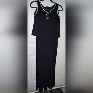 Formal Elegant Black And Rhinestone Jumpsuit Size PL New With Tags